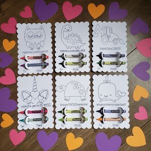 Valentine coloring card